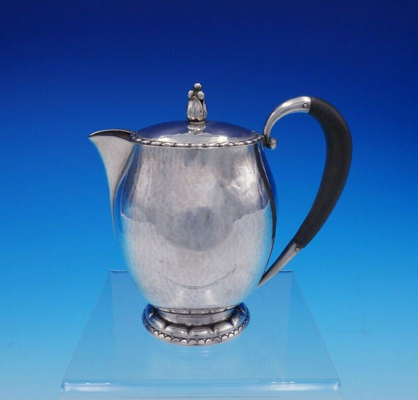 Georg Jensen Sterling Silver Cream Pitcher Hand Hammered 3-D Finial #34A (#3349)