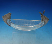 Shiebler Sterling Silver and Cut Crystal Olive Dish Canoe Shape #50 (#5353)