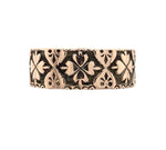 6k Victorian Low Garnet Gold Band Ring Size 6.75 Jewelry (#J6141)