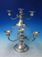 Gadroon by Crown Silver Co. Sterling Silver Candelabra Pair c.1920 3-light #6201