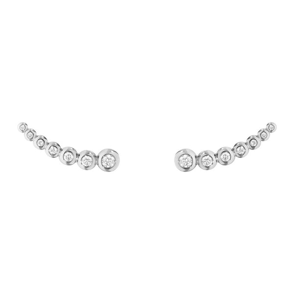 Aurora by Georg Jensen Denmark 18K White Gold Earrings Long - New