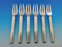 Cannes by Puiforcat France Sterling Silver Flatware Set of 6 Salad/Fish Forks