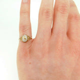 10k Yellow Gold Genuine Natural Gold Vein Quartz Ring (#J4426)