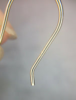14k Yellow Gold Blue Flash Genuine Natural Moonstone Earrings (#J5300)