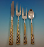 Golden Tradewinds by International Sterling Silver Flatware Set Service 48 pcs