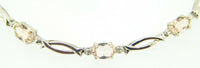 14k Gold 1.97ct Oval Genuine Natural Morganite Bracelet with Diamonds (#J4072)