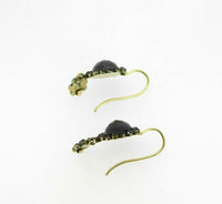 Genuine Natural Bohemian Garnet Dangle Earrings with 14k Gold Wires (#J5071)
