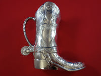 Grande Baroque Wallace Sterling Silver Cocktail Set + Texas Cowboy Boot Pitcher