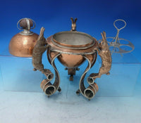 Rabbit by Joseph Heinrichs Copper Brass Silver Egg Coddler 11 3/8" x 9" (#5957)