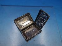 JB John Bettridge English Sterling Silver Vinaigrette Repousse Birmingham #6583
