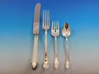 Queen Elizabeth by Dominick and Haff Sterling Silver Flatware Set Service 32 Pcs
