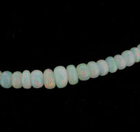 50ct Strand of Genuine Natural Opal Bead Necklace with 14k Gold Clasp (#J4383)
