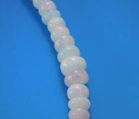 50ct Strand of Genuine Natural Opal Bead Necklace with 14k Gold Clasp (#J4383)