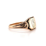 10k Yellow Gold Signet Ring with Initial "J" Jewelry (#J5685)