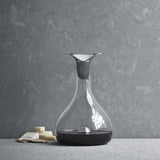 Georg Jensen Glass, Stainless Steel Wine Carafe Decanter Aeration Modern New