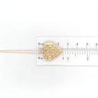 10k Yellow Gold Reversible Heart Locket w/ Quilted and Engraved Designs (#J6432)