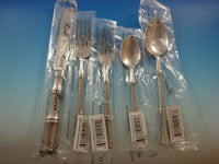 Bamboo by Ricci Stainless Steel Flatware Tableware Set Service 12 New 65 Pcs
