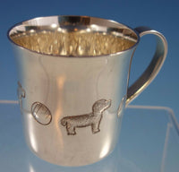 Tiffany & Co. Sterling Silver Baby Cup with Dogs and Balls #25898 (#2010)