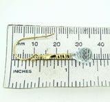 14k Yellow Gold Briolette Genuine Natural Aquamarine Diamond Earrings (#J4476)