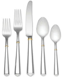 Todd Hill Gold by Kate Spade Stainless Steel Flatware Set Service 6 New 30 pcs