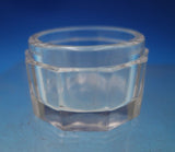 Sterling Silver and Glass Dresser Jar Floral Design on Lid 1 1/4" x 2" (#6838-2)
