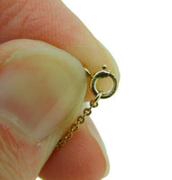10k Yellow Gold Lavaliere Pendant Blue Glass Stone and Pearls (#J4805)