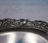 Lambert Co English Sterling Silver Tray Oval Winged Cherubs Pierced c.1896 #3858