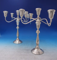 Towle Sterling Silver Candelabra Pair 5-Light #26-5T Weighted 14 1/2" (#7218)