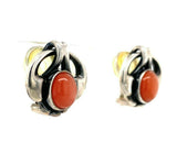 Georg Jensen Sterling 2006 Peach Moonstone Earrings (#J5386)