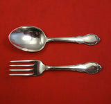 Modern Victorian by Lunt Sterling Silver Baby Set 2pc in Original Box 4 1/4"