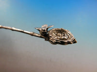 Birds Nest by Gorham Sterling Silver Sugar Spoon Mother Bird and Eggs 5 3/4"