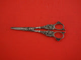 Sterling Silver Grape Shears w/ grapes and lion head all-sterling 6 3/8"