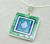 Jim Kaufmann 33 Carat Sterling Genuine Natural Opal Intarsia Pendant (#J5028)