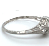 Art Deco Platinum .70ct Genuine Natural Diamond Ring Jewelry (#J5956)