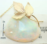 14K Gold Huge Custom 26.5ct Genuine Natural Opal Pendant (#J2752)