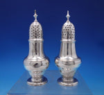 English Georgian Sterling Silver Salt and Pepper Shaker Set 2pc c.1788 (#6840-2)