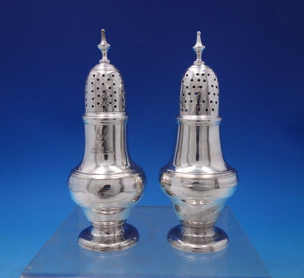 English Georgian Sterling Silver Salt and Pepper Shaker Set 2pc c.1788 (#6840-2)