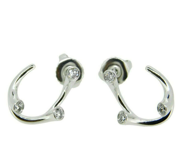 18k White Gold Georg Jensen "Magic" Diamond Earrings (#J4666)