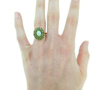 10k Yellow Gold Large Victorian Opal Ring with Seed Pearls (#J4790)