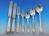 Colonial Tiffany Sterling Silver Flatware Set Service 96 pcs Fitted Chest S Mono