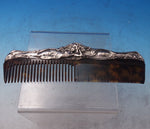 Webster Art Nouveau Sterling Silver and Tortoise Shell Comb with Woman (#7248)