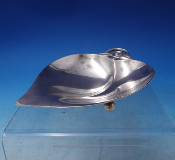 Tiffany and Co Sterling Silver Candy Dish Leaf Shape #22885 4 1/4" x 6" (#7127)