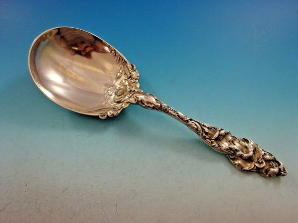 Les Six Fleurs by Reed & Barton Sterling Silver Berry Spoon 9 5/8"