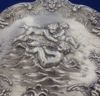 Gorham Sterling Silver Hand Mirror with Cherubs and Dolphin #C475 (#4600)