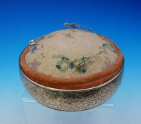 Gorham Sterling SIlver Pin Cushion Round Large BC Floral Motif #B276 (#3569)