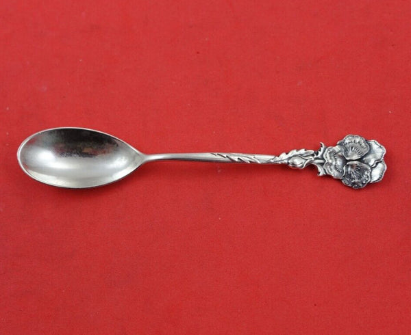 Floral by Tiffany and Co Sterling Silver Demitasse Spoon with Pansy 4" Heirloom