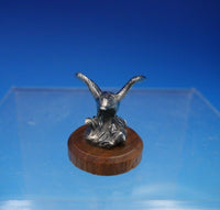 Kirk Sterling Silver Paper Weight Duck with Wood Base 1" x 1" (#4527)