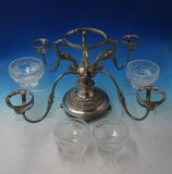 Gadroon by DP and Sons Silverplate and Copper Epergne with Crystal Bowls (#5837)