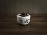 Michael Aram Black Orchid Porcelain Sugar Pot with Stainless Lid Floral - 110889