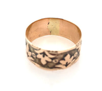 9k Yellow Gold Victorian 7.5mm Wide Wedding Band Ring Size 6 Jewelry (#J6140)